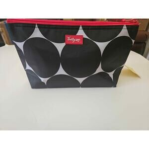 Thirty-One 31 Medium Thermal Zipper Pouch Retired Big Dot New/Unused